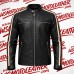  Mens  Leather jacket with racing stripes 2026